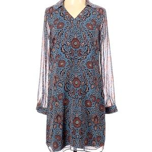 CAbi collared dress with long sleeves.